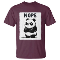 Grumpy Panda Says Nope T Shirt Japanese Aesthetic Panda Bear Graphic