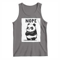 Grumpy Panda Says Nope Tank Top Japanese Aesthetic Panda Bear Graphic