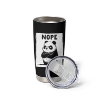 Grumpy Panda Says Nope Tumbler Cup Japanese Aesthetic Panda Bear Graphic