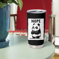 Grumpy Panda Says Nope Tumbler Cup Japanese Aesthetic Panda Bear Graphic