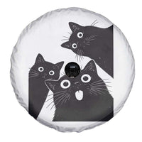 Funny Japanese Black Cat Is Watching You Spare Tire Cover Cat Lover
