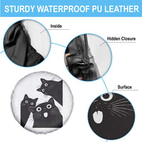 Funny Japanese Black Cat Is Watching You Spare Tire Cover Cat Lover