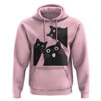 Funny Japanese Black Cat Is Watching You Hoodie Cat Lover