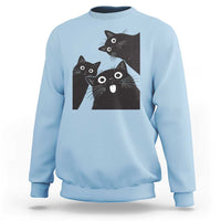 Funny Japanese Black Cat Is Watching You Sweatshirt Cat Lover