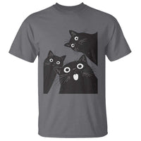 Funny Japanese Black Cat Is Watching You T Shirt Cat Lover
