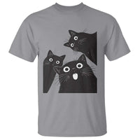 Funny Japanese Black Cat Is Watching You T Shirt Cat Lover
