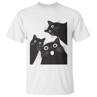 Funny Japanese Black Cat Is Watching You T Shirt Cat Lover