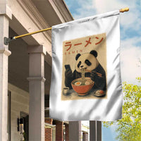 Funny Panda Eating Ramen Scrolling Phone Garden Flag Japanese Art Aesthetic