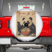 Funny Panda Eating Ramen Scrolling Phone Spare Tire Cover Japanese Art Aesthetic