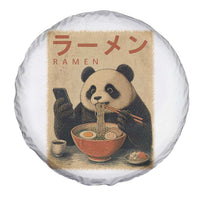 Funny Panda Eating Ramen Scrolling Phone Spare Tire Cover Japanese Art Aesthetic