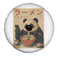 Funny Panda Eating Ramen Scrolling Phone Spare Tire Cover Japanese Art Aesthetic