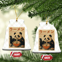 Funny Panda Eating Ramen Scrolling Phone Ceramic Ornament Japanese Art Aesthetic