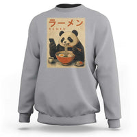 Funny Panda Eating Ramen Scrolling Phone Sweatshirt Japanese Art Aesthetic