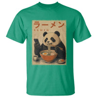 Funny Panda Eating Ramen Scrolling Phone T Shirt Japanese Art Aesthetic