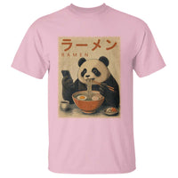 Funny Panda Eating Ramen Scrolling Phone T Shirt Japanese Art Aesthetic