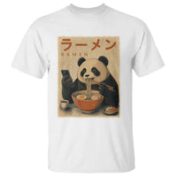Funny Panda Eating Ramen Scrolling Phone T Shirt Japanese Art Aesthetic