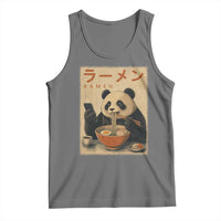 Funny Panda Eating Ramen Scrolling Phone Tank Top Japanese Art Aesthetic