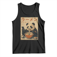 Funny Panda Eating Ramen Scrolling Phone Tank Top Japanese Art Aesthetic