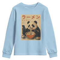 Funny Panda Eating Ramen Scrolling Phone Youth Sweatshirt Japanese Art Aesthetic
