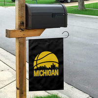 Vintage Michigan Skyline Garden Flag Basketball Lover Gift