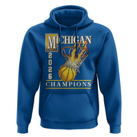 Michigan 2026 Flaming Hoop Basketball Lover Hoodie Champions Victory Graphic Sports Fan