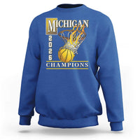 Michigan 2026 Flaming Hoop Basketball Lover Sweatshirt Champions Victory Graphic Sports Fan