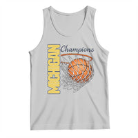 Vintage Michigan Hoops Pride Tank Top Retro Blue And Gold Champions Victory Graphic Sports Fan