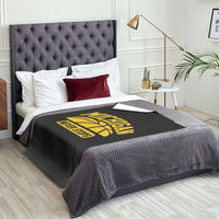 Michigan Never Stops Throw Blanket Great Lakes State Basketball Pride Gift