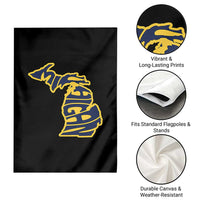 Michigan Lover State Map Pride Souvenir Gift Garden Flag