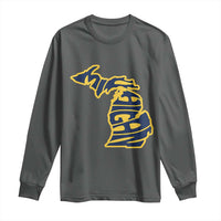 Michigan Lover State Map Pride Souvenir Gift Long Sleeve Shirt