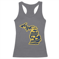 Michigan Lover State Map Pride Souvenir Gift Racerback Tank Top