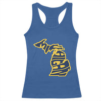 Michigan Lover State Map Pride Souvenir Gift Racerback Tank Top