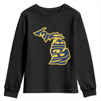 Michigan Lover State Map Pride Souvenir Gift Youth Sweatshirt