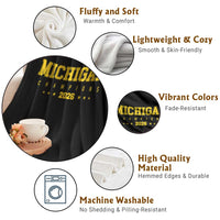 Michigan 2026 Basketball Victory Throw Blanket Champions Pride Fan Gift