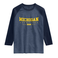 Michigan 2026 Basketball Victory Raglan Shirt Champions Pride Fan Gift