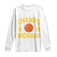 Michigan Hoops Champions Graphic Long Sleeve Shirt 2026 Basketball Victory Pride