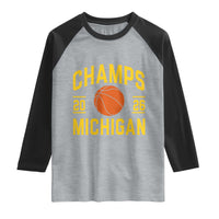 Michigan Hoops Champions Graphic Raglan Shirt 2026 Basketball Victory Pride
