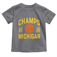 Michigan Hoops Champions Graphic Toddler T Shirt 2026 Basketball Victory Pride