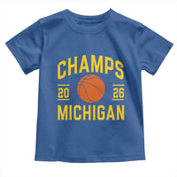 Michigan Hoops Champions Graphic Toddler T Shirt 2026 Basketball Victory Pride