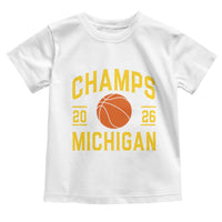 Michigan Hoops Champions Graphic Toddler T Shirt 2026 Basketball Victory Pride