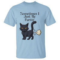 Funny Black Cat Bathroom Humor T Shirt Sometimes I Just Be Fartin