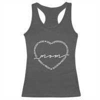 Mothers Day Mom Quotes Racerback Tank Top Heart Shape Loving Typography Gift