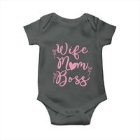 Funny Wife Mom Boss Baby Onesie Girly Pink Bows Mothers Day Gift