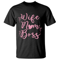 Funny Wife Mom Boss T Shirt Girly Pink Bows Mothers Day Gift