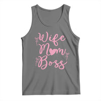 Funny Wife Mom Boss Tank Top Girly Pink Bows Mothers Day Gift