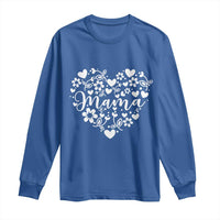 Floral Mama Heart Graphic Long Sleeve Shirt Mothers Day Flower Gift
