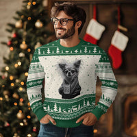 Funny Chihuahua Coffee Lover Ugly Christmas Sweater Do Not Talk To Me Yet