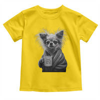 Funny Chihuahua Coffee Lover Toddler T Shirt Do Not Talk To Me Yet