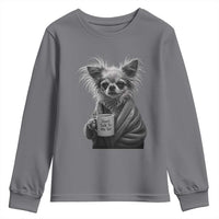 Funny Chihuahua Coffee Lover Youth Sweatshirt Do Not Talk To Me Yet