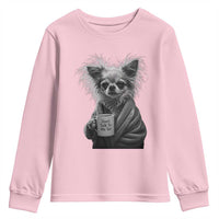 Funny Chihuahua Coffee Lover Youth Sweatshirt Do Not Talk To Me Yet